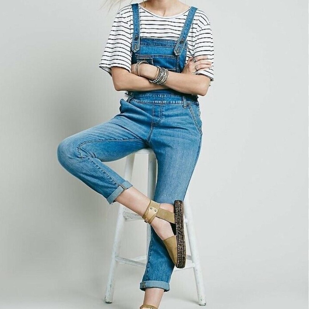 Free People Dark Blue Women's Jeans Overalls - Picture 15 of 16